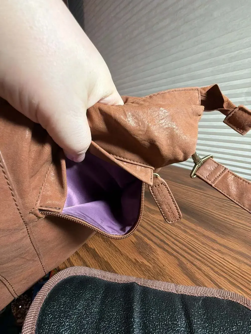 Kelly Moore Hobo Camera Bag Walnut Brown Leather